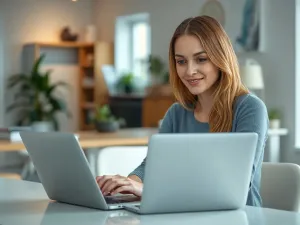 Zaniepokojona kobieta trzymająca smartfon, na którym próbuje odzyskać usuniętą historię przeglądania w Chrome.